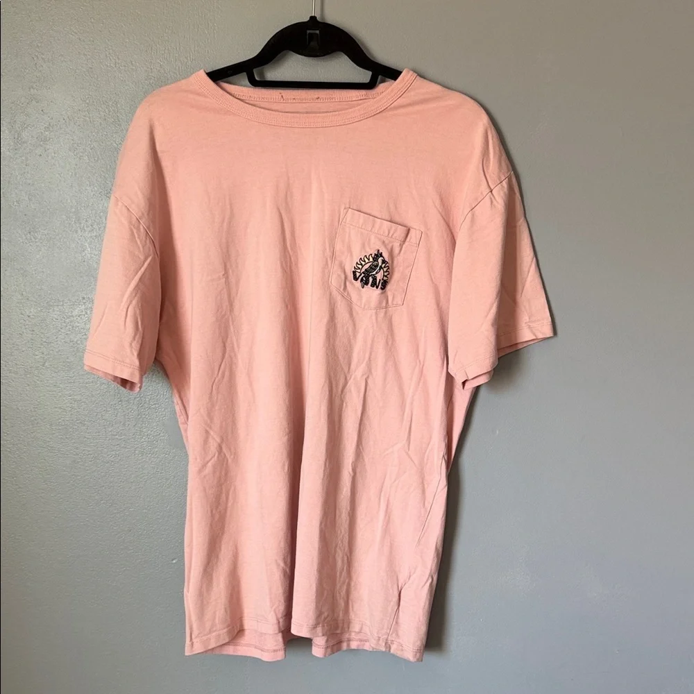 Vans Men's Light Pink Short-Sleeve Pocket Tee with Small Chest Logo